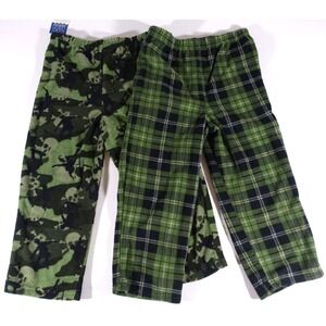Mad Dog 2 Pair Microfleece Pajama Pants Boys XS Camouflage Skulls Plaid NWT